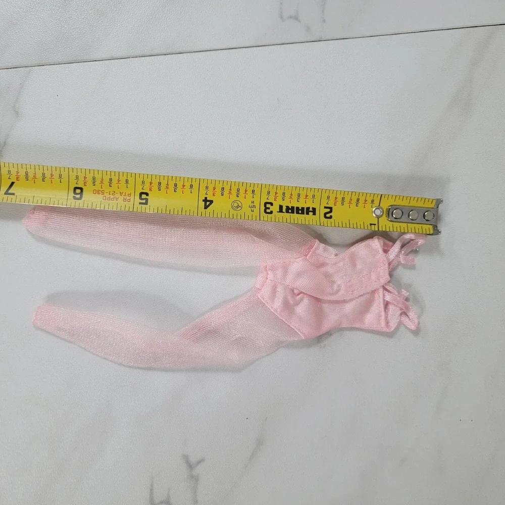 Vintage Barbie Skipper Sandy Pink Vinyl Panty‎ Pink Tier Tutu Ballet Dress